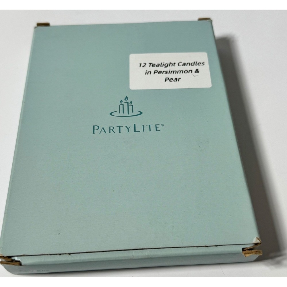 PartyLite‎ 12 Tealight Candles Persimmon & Pear Scented Wax V04338 Made in USA